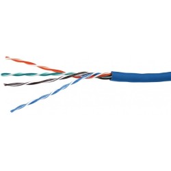 CABLE UTP CATEGORIA 5E 4X2/24 AZUL  METRO