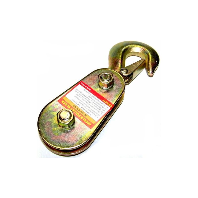 POLEA P/CUERDA C/GANCHO   1/4 4000LB          AJ