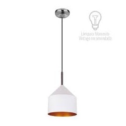 LAMPARA DECORATIVA COLGANTE E26 1 LUZ   BCO    100-240V AUVA NO INCLUYE FOCO