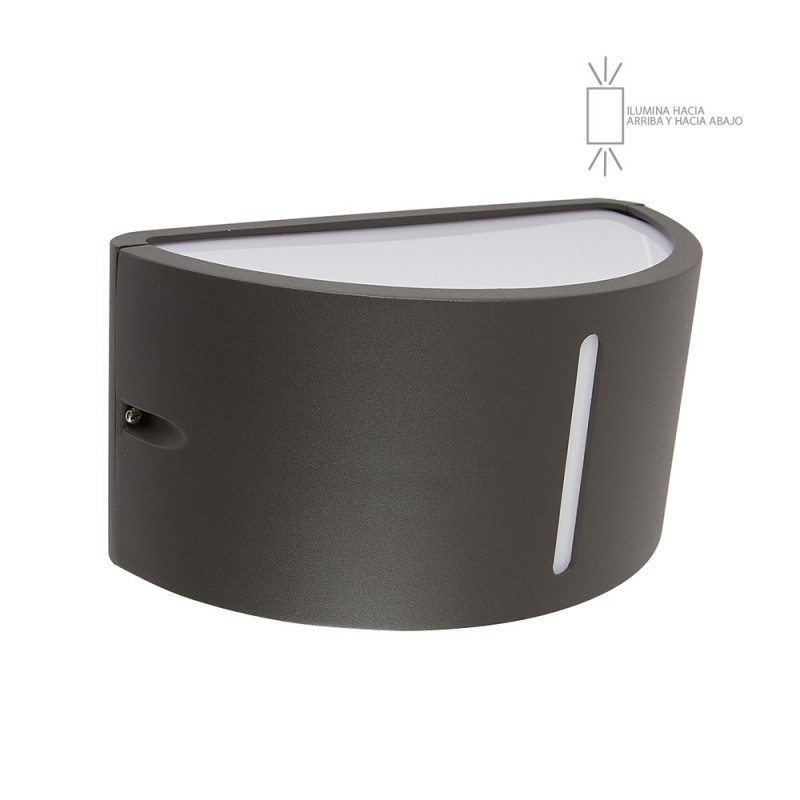 LAMPARA SUP P/MURO E27  DECORATIVA 100-240V    1 LUZ GRIS RAUCH NO INCLUYE FOCO