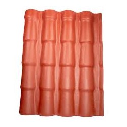 TEJA DE FIBROCEMENTO SAN MIGUEL 4 X 3' ROJA    MEXALIT