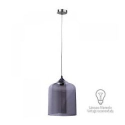 LAMPARA DECORATIVA COLGANTE E26 1 LUZ   HUMO    100-240V CRISTAL APODIS NO INCLUYE FOCO