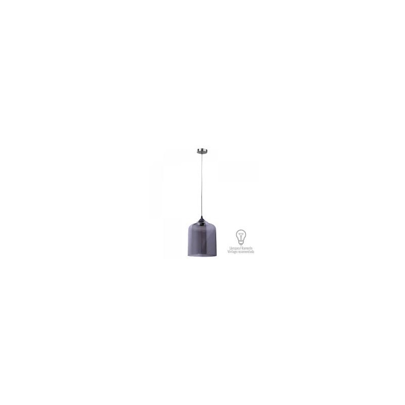 LAMPARA DECORATIVA COLGANTE E26 1 LUZ   HUMO    100-240V CRISTAL APODIS NO INCLUYE FOCO