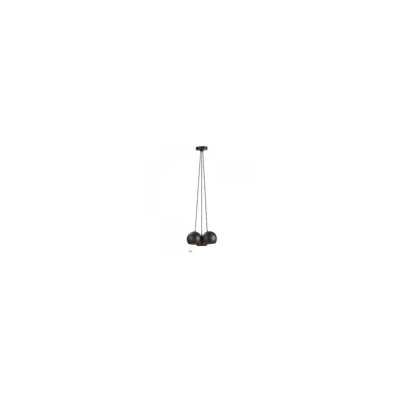 LAMPARA DECORATIVA COLGANTE E27 3 LUCES NEGRO    100-240V MATE AGORA III NO INCLUYE FOCO