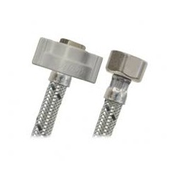 MANGUERA FLEX PARA AGUA  3/8 X 1/2 X 40CM PARA SINK-LAVABO ACERO TUERCA ROSCA INTERNA