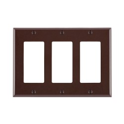 TAPA 4 X 6 DECORA 3 UNIDADES CAFE     LEVITON