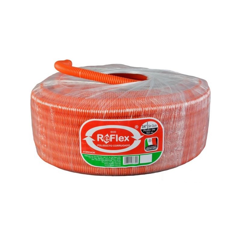 TUBO POLIDUCTO SIN GUIA 3/4 X 50M ECOREFLEX