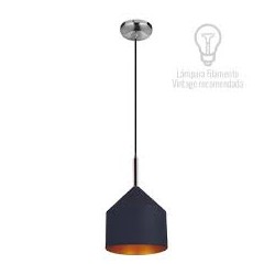 LAMPARA DECORATIVA COLGANTE E26 1 LUZ   NEGRO    100-240V AUVA NO INCLUYE FOCO