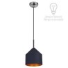 LAMPARA DECORATIVA COLGANTE E26 1 LUZ   NEGRO    100-240V AUVA NO INCLUYE FOCO