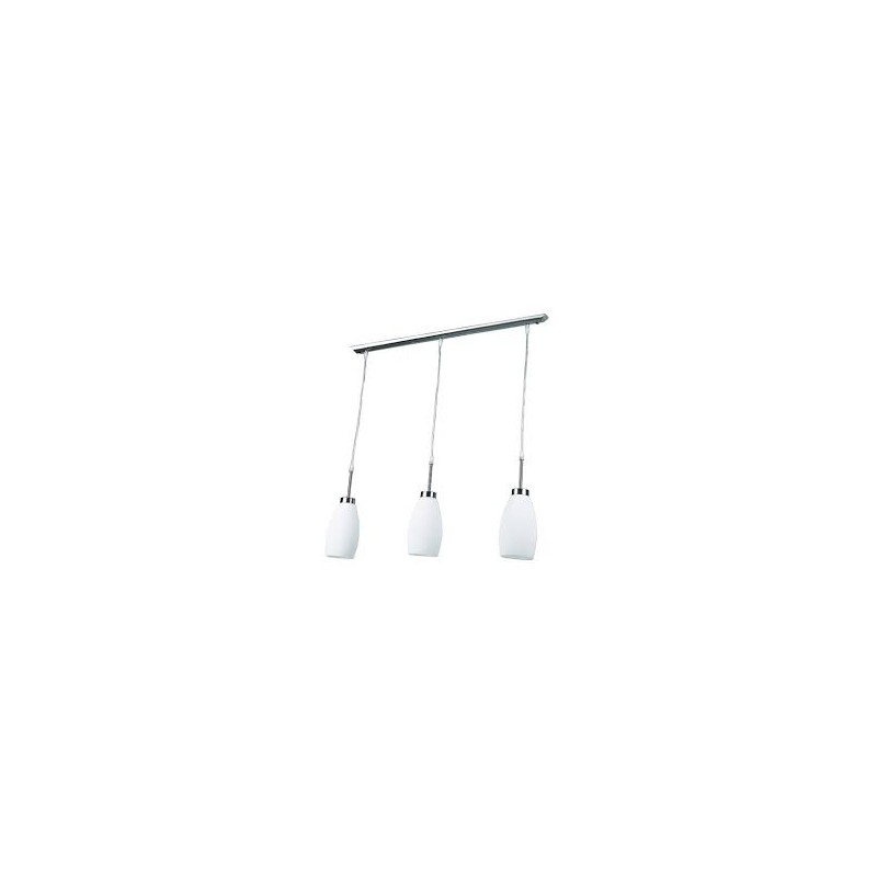 LAMPARA DECORATIVA COLGANTE E26 3 LUCES CROMO   100-240V OPALINO MARUK II1 NO INCLUYE FOCOS