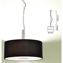 LAMPARA DECORATIVA COLGANTE E26 3 LUCES NEGRO NO INCLUYE FOCOS