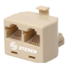 ADAPTADOR Y PARA TELEFONO 2 JACKS A 1 PLUG DE 4 CONTACTOS STEREN