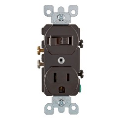 APAGADOR COMBINADO 15A 120V CAFE     LEVITON