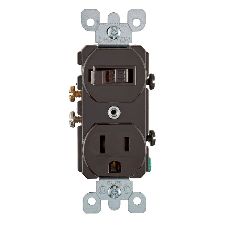 APAGADOR COMBINADO 15A 120V CAFE     LEVITON