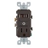 APAGADOR COMBINADO 15A 120V CAFE     LEVITON