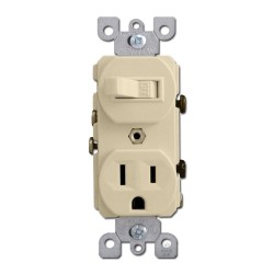 APAGADOR COMBINADO 15A 120V MARFIL   LEVITON