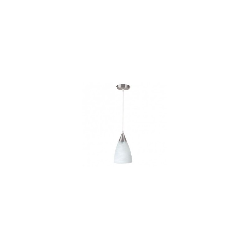 LAMPARA DECORATIVA COLGANTE E27 1 LUZ ALUMINIO MATE 125V NO INCLUYE FOCO