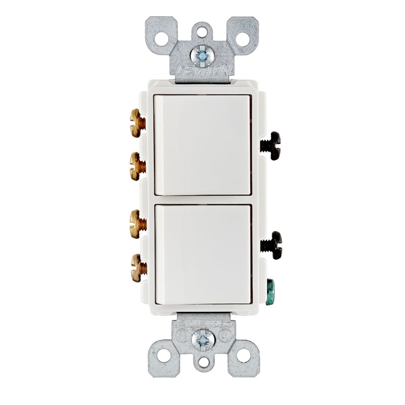 APAGADOR DECORA DOBLE 3VIAS 15A 120/277 S/TAPA BLANCO