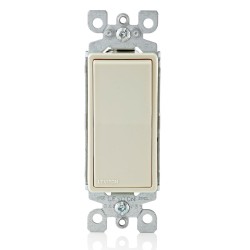 APAGADOR DECORA SENCILLO 15A 120/277V  ALMENDRA