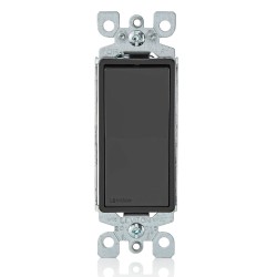 APAGADOR DECORA SENCILLO 15A 120/277V  NEGRO