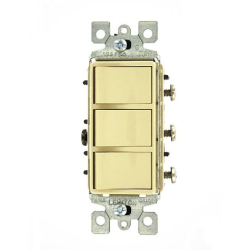 APAGADOR DECORA TRIPLE 15A 120V MARFIL