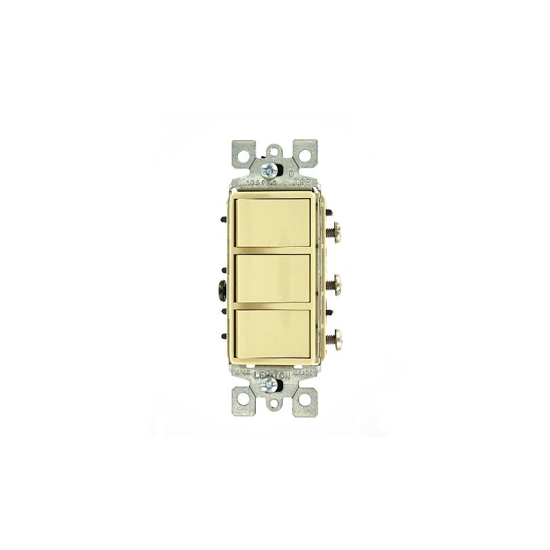 APAGADOR DECORA TRIPLE 15A 120V MARFIL