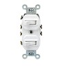 APAGADOR DOBLE 3 VIAS 15A 120/277V BLANCO