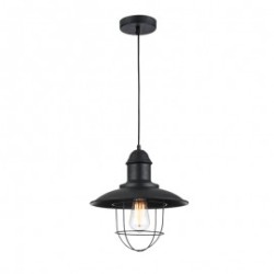 LAMPARA DECORATIVA COLGANTE E27 1 LUZ NEGRO 125V NO INCLUYE FOCO