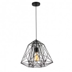 LAMPARA DECORATIVA COLGANTE E27 1 LUZ NEGRO 125V NO INCLUYE FOCO