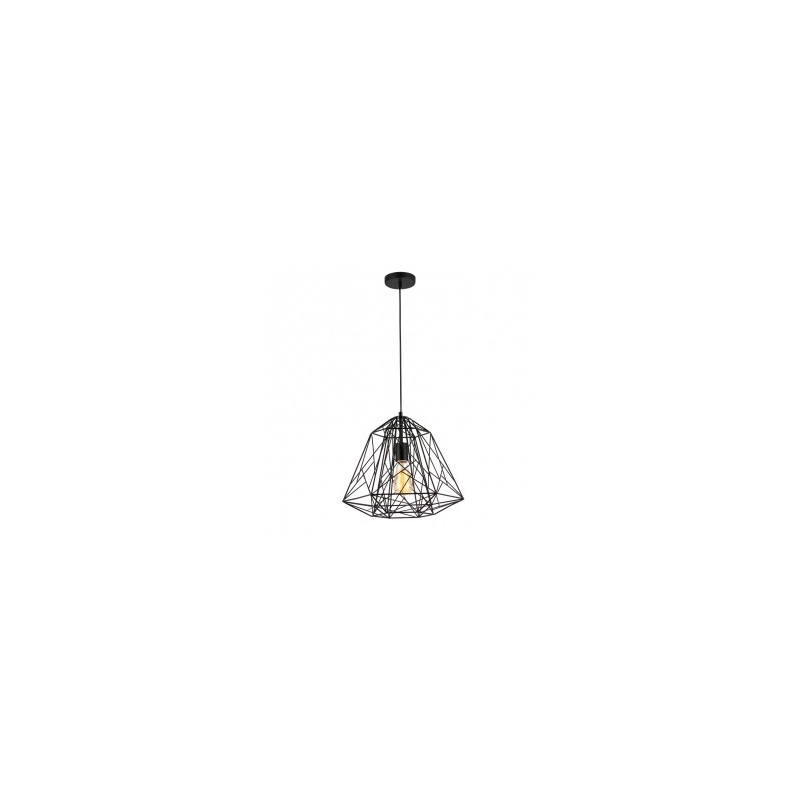 LAMPARA DECORATIVA COLGANTE E27 1 LUZ NEGRO 125V NO INCLUYE FOCO
