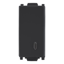 APAGADOR SENCILLO 10A 127V CON LUZ PILOTO NEGRO