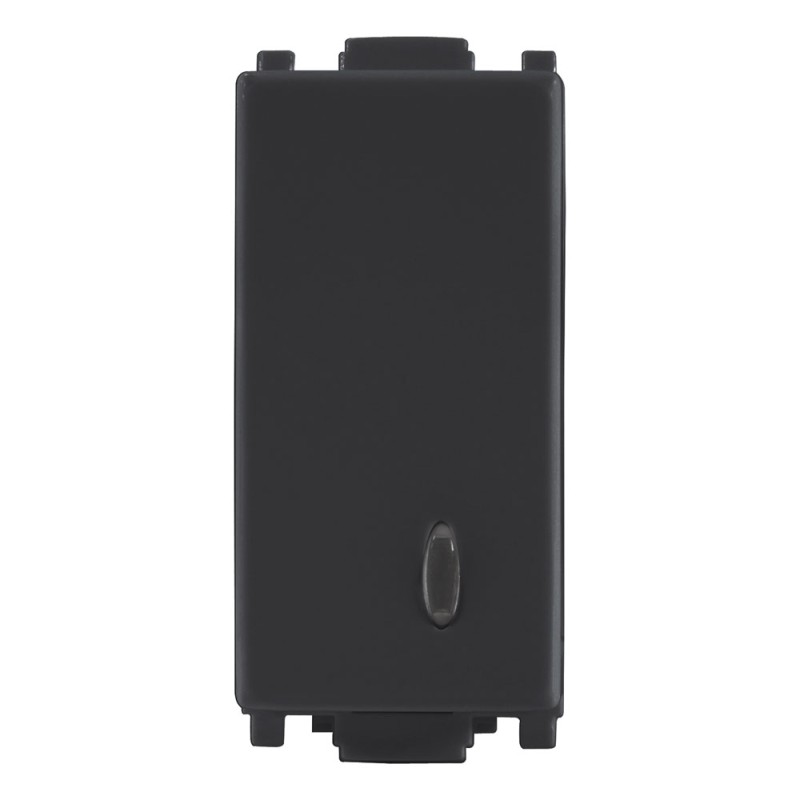 APAGADOR SENCILLO 10A 127V CON LUZ PILOTO NEGRO