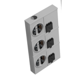 BASE INTEGRAL  5 NAVAJAS 100A 3 SERVICIOS AEREA-SUBTERRANEA CON BARRA ALIMENTACION RILEZ