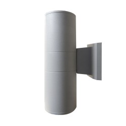 LAMPARA PARA MURO DECORATIVA E27 1 LUZ GRIS MATE NO INCLUYE FOCO