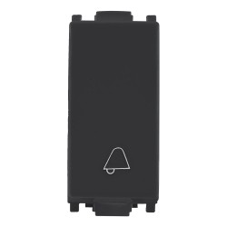 BOTON PULSADOR PARA TIMBRE CAMPANA 10A 127V NEGRO
