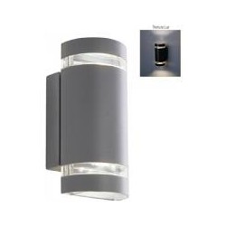 LAMPARA SUP P/MURO GU10 DECORATIVA 100-240V    2 LUCES ALUMINIO TOLEDO NO INCLUYE FOCO