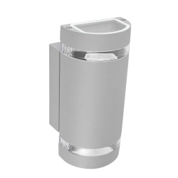 LAMPARA SUP P/MURO GU10 DECORATIVA 100-240V    2 LUCES SATIN TOLEDO NO INCLUYE FOCO