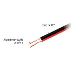 CABLE P/BOCINA DUPLEX 2 X 18 BICOLOR 1M    VOLTECK
