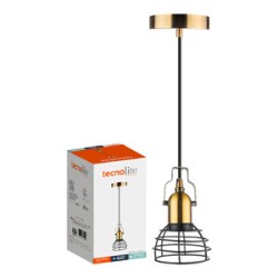 LAMPARA DECORATIVA COLGANTE E27 1 LUZ   ACERO    ALUM 100-240V KOEIA I NO INCLUYE FOCO