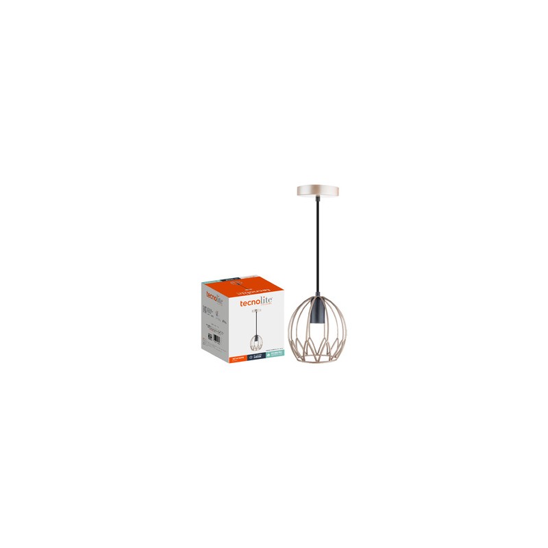 LAMPARA DECORATIVA COLGANTE E27 1 LUZ   DOR    100-240V KITAL I NO INCLUYE FOCO