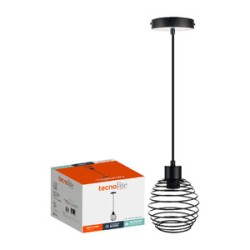 LAMPARA DECORATIVA COLGANTE E27 1 LUZ   NEGRO    100-240V KITAL II NO INCLUYE FOCO