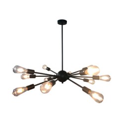 LAMPARA DECORATIVA COLGANTE E27 12LUCES NEGRO    100-240V CELAENO I NO INCLUYE FOCO