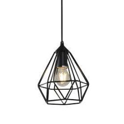 LAMPARA DECORATIVA COLGANTE E26 1 LUZ NEGRO 1 X 60W TALHITA NO INCLUYE FOCO