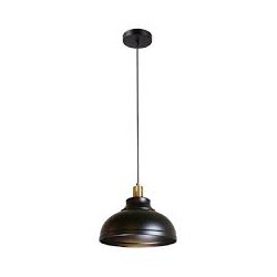 LAMPARA DECORATIVA COLGANTE E27 1 LUZ   NEGRO    METALICO NO INCLUYE FOCO