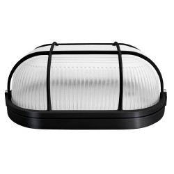 LAMPARA SUPERFICIE PARA MURO E26 DECORATIVA 90-260V NEGRO CON REJILLA NO INCLUYE FOCO