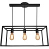 LAMPARA DECORATIVA COLGANTE E26 3 LUCES NEGRO NO INCLUYE FOCOS