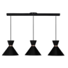 LAMPARA DECORATIVA COLGANTE E26 3 LUCES NEGRO NO INCLUYE FOCOS