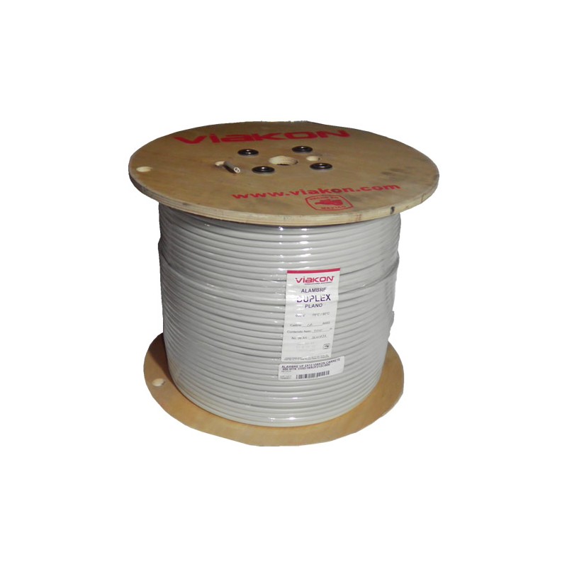 ALAMBRE UF  DUPLEX PLANO  14 VIAKON    C/100M